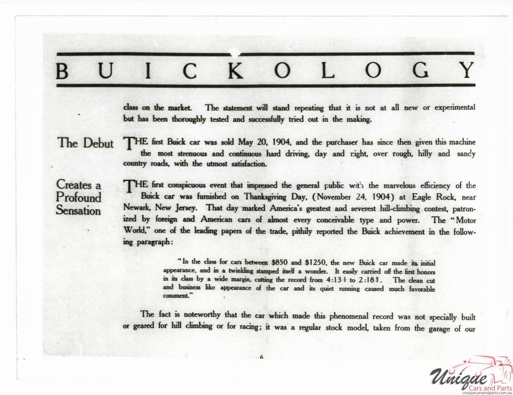 1905 Buick Catalogue Page 6